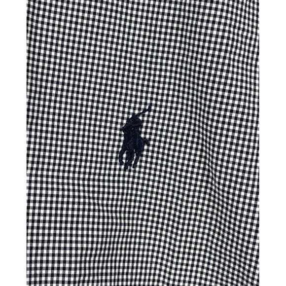 Polo Ralph Lauren Men's Long Sleeve Black White Check Shirt Size XL 100% Cotton - Picture 5 of 6